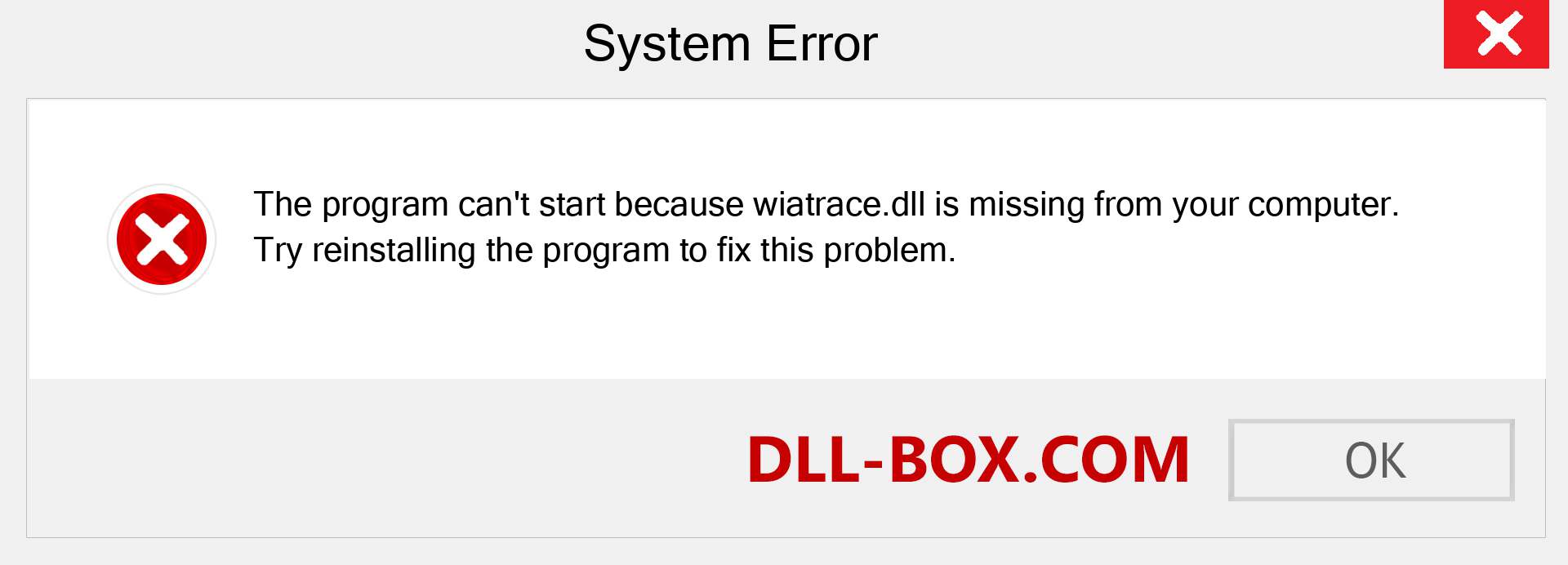  wiatrace.dll file is missing?. Download for Windows 7, 8, 10 - Fix  wiatrace dll Missing Error on Windows, photos, images